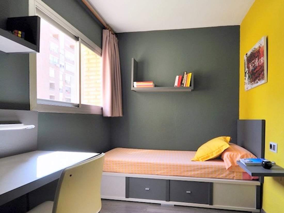 Single bedroom in student residence